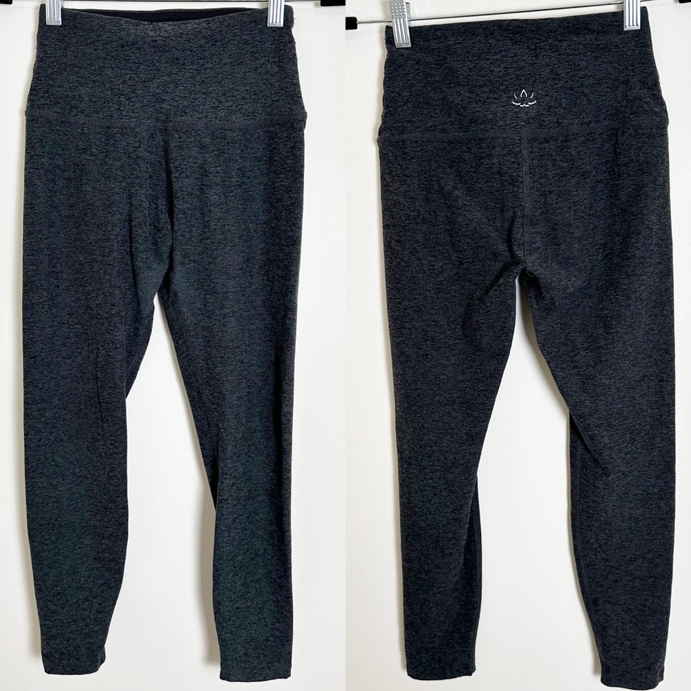 Beyond Yoga Spacedye Caught in the Midi High Waisted Legging Black Charcoal S